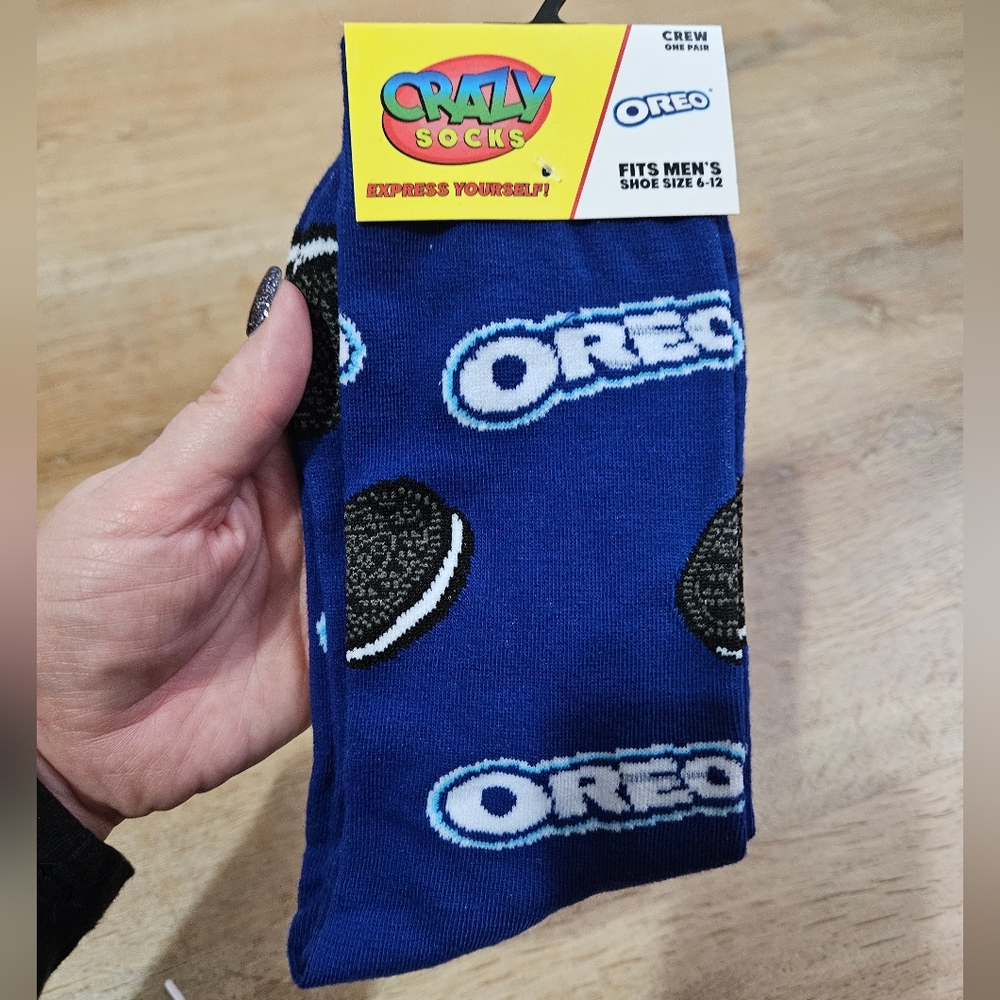Novelty Oreo Cookies Snack Funny Novelty Crazy Socks Unisex Crew Men's